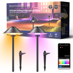 BeamWander LED (light emitting diode) lighting fixtures，Pathway Lighting Wired, IP65 Waterproof Light for Yard Lawn, 2-pack