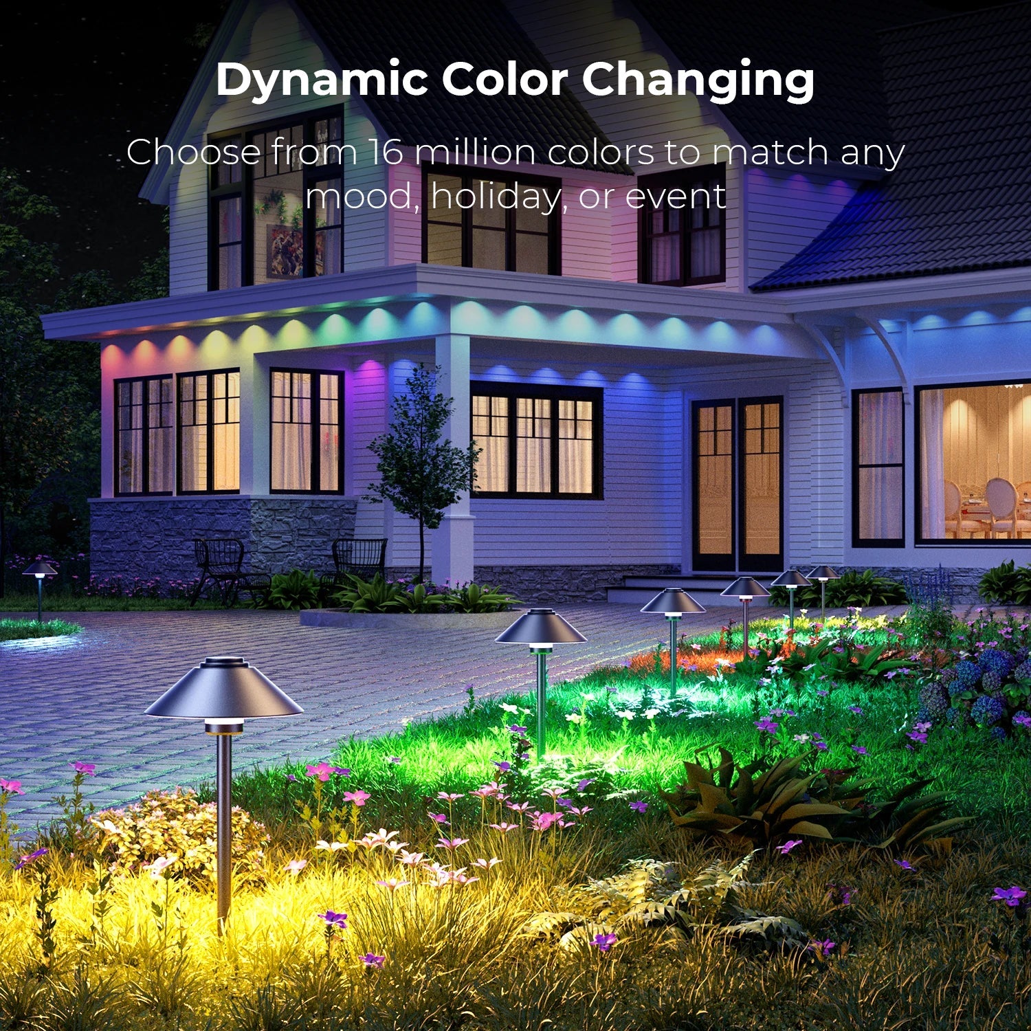 BeamWander LED (light emitting diode) lighting fixtures，Pathway Lighting Wired, IP65 Waterproof Light for Yard Lawn, 2-pack