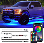 BeamWander Automobile Lights with App and Remote Control, 16 Million RGB Colors, 29 Preset Modes, Music & DIY Mode