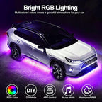 BeamWander Automobile Lights with App and Remote Control, 16 Million RGB Colors, 29 Preset Modes, Music & DIY Mode